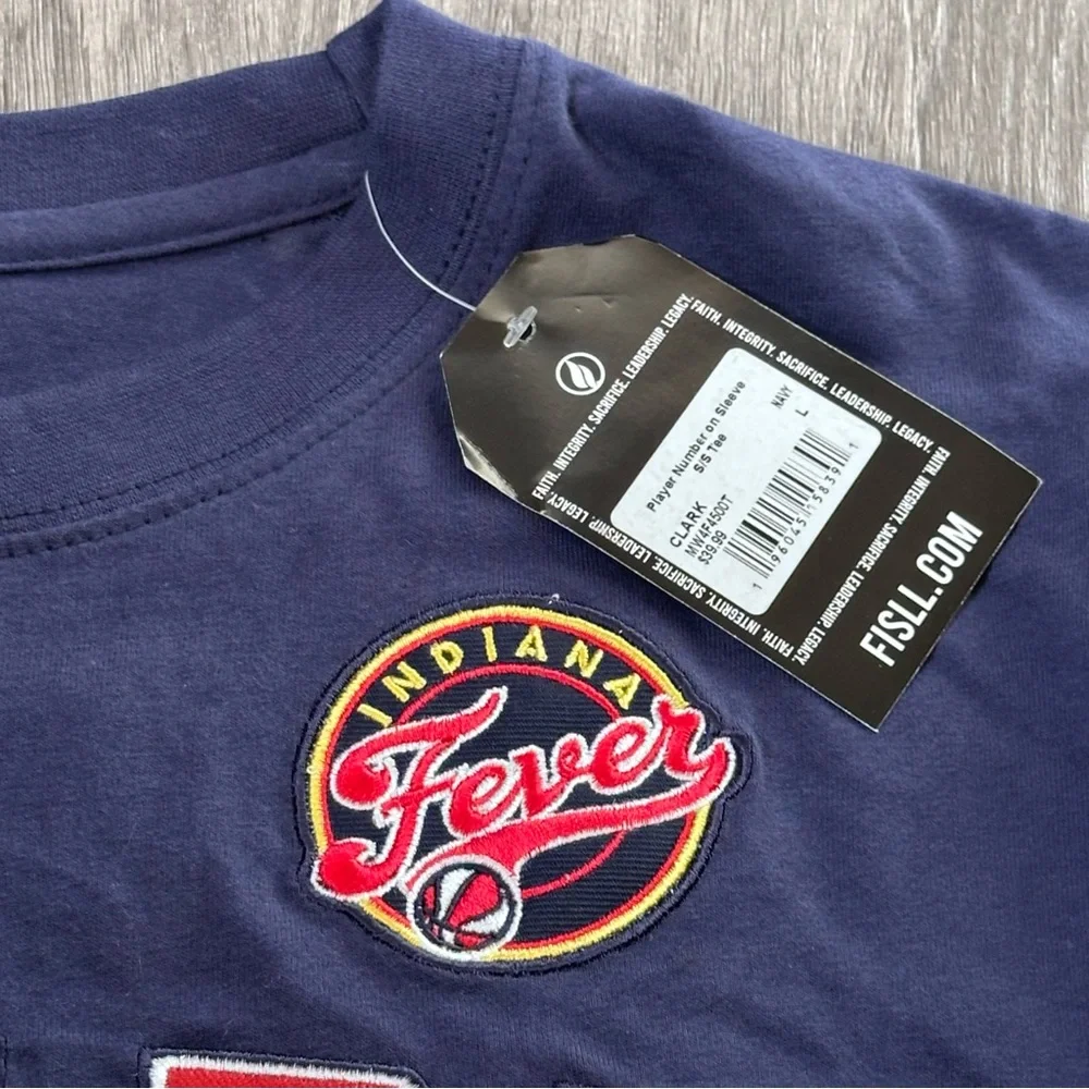 FISLL | Large | Caitlin Clark Indiana Fever Embroidered Short Sleeve Tee - NWT! - Picture 3 of 6